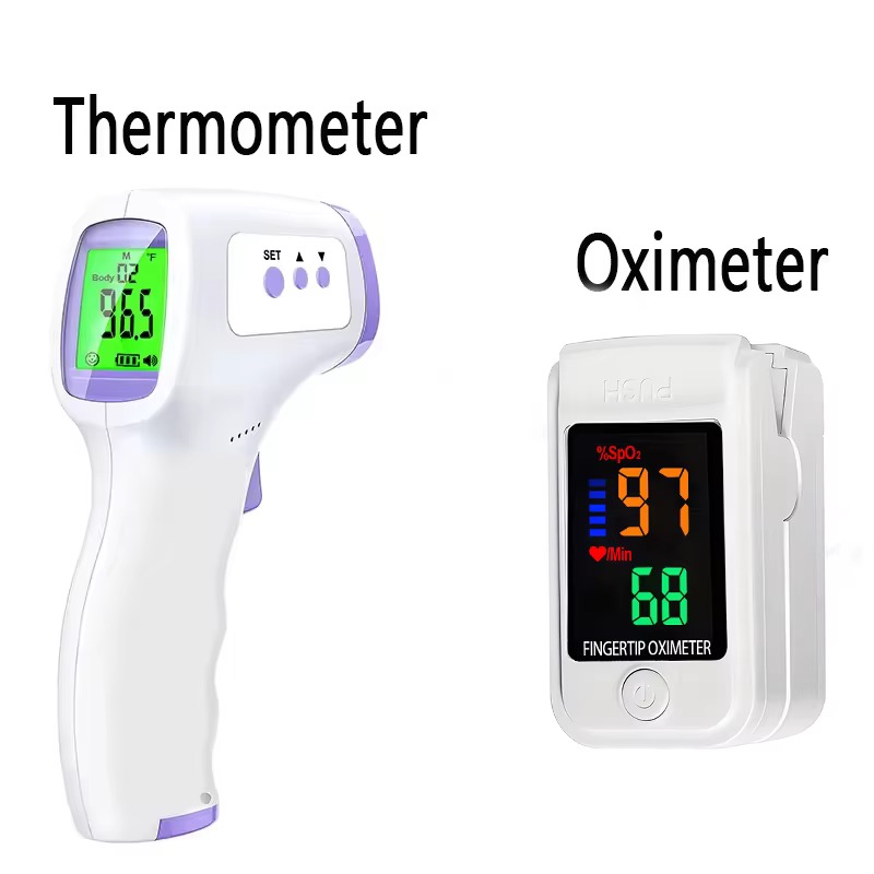 Pulse Oximeter - 비접촉식 적외선 온도계 또는 손가락 끝에