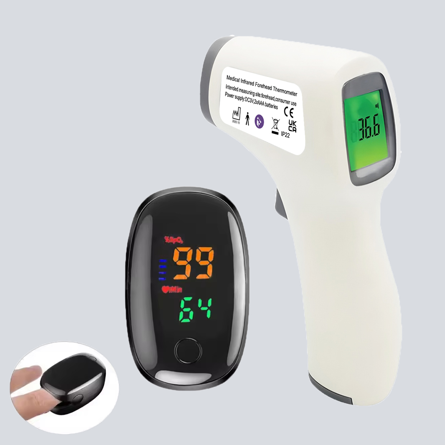 휴대용 의료용 체온계 및 산소포화도 측정기 세트 |   - Pulse Oximeter 리뷰 및 가격