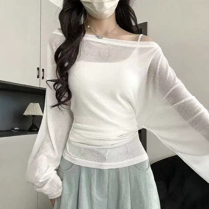 섹시한 느낌의 얇고 시스루 소재의 긴팔 상의, 캐주얼한 - Bandage 리뷰 및 가격